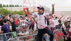 Euro-2020: les supporters anglais réunis à Manchester célèbrent l'égalisation face au Danemark