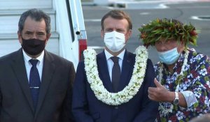 Le président Emmanuel Macron arrive en Polynésie française