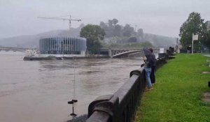 Inondations en Belgique, montée des eaux à Namur