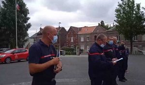 Le départ des pompiers de Valenciennes vers la Belgique