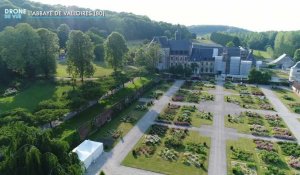 Drone de vue : L'abbaye de Valloires dans la Somme