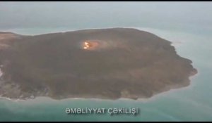 L'Azerbaïdjan publie une vidéo d'un volcan de boue en activité sur la mer Caspienne