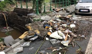 Les dégâts dans les rues de Trooz après les inondations