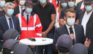 Macron visite l'usine du constructeur ferroviaire CAF dans les Hautes-Pyrénées