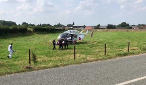 Serques : un cycliste de 12 ans, blessé au fémur après une chute dans un fossé 