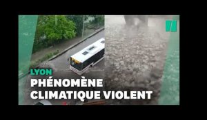 Orage et grêle à Lyon, un torrent de pluie dans les rues de la ville