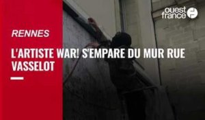 L'artiste War! s'empare du mur Rue Vasselot