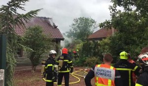 Hames-Boucres: incendie d'une toiture de maison