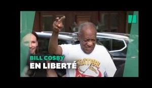 Le "V" de la victoire de Bill Cosby à sa sortie de prison après l’annulation de sa condamnation