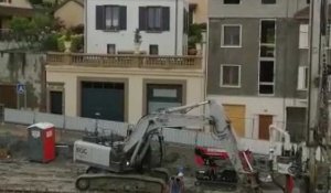 La foreuse du chantier de l'îlot Saillet à Evian provoque la colère d'un hôtelier