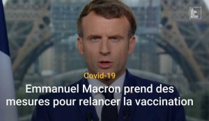 Vaccination obligatoire des soignants, extension du pass sanitaire, tests PCR payants,... Emmanuel Macron prend des mesures pour le vaccin