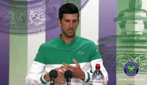 Wimbledon 2021 - Novak Djokovic : "I hope I will know in two weeks what it means to have 20 Grand Slams"