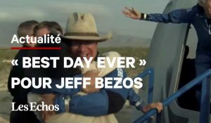 Le milliardaire Jeff Bezos s'envole avec succès dans l'espace