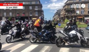Plus 700 motos défilent dans les rues de Vire Normandie