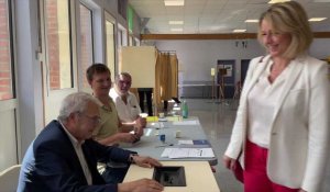 Législatives 2022 : Barbara Pompili (Ensemble) a voté ce midi à Amiens