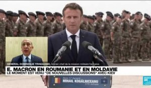 Guerre en Ukraine : les négociations au cœur du message d'Emmanuel Macron en Roumanie