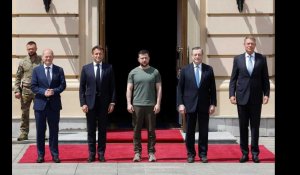 L'Ukraine bientôt européenne ? E. Macron, M. Draghi et O. Scholz rencontrent V. Zelensky