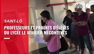 VIDÉO. Saint-Lô  : professeurs de terminales et parents d'élèves du lycée Le Verrier en colère