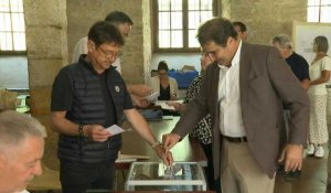 Législatives: Christian Jacob vote à Provins