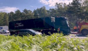 Accident sur l’A1 dans le sud de l’Oise : 3 véhicules dont un poids lourd transportant des produits dangereux impliqués