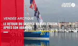VIDÉO. Le skipper Manuel Cousin, "groggy comme après un match de boxe", à son retour de la Vendée Arctique