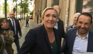 Législatives: Marine Le Pen et Jordan Bardella arrivent au siège du RN à Paris