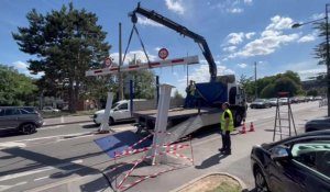 Valenciennes : les portiques du pont Villars une nouvelle fois endommagés