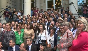 Les députés de la NUPES arrivent pour l'ouverture de la XVIe législature