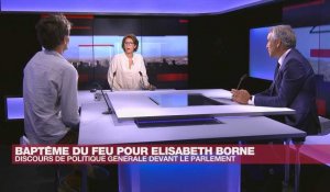 Baptême du feu pour Élisabeth Borne qui présente son discours de politique générale au Parlement