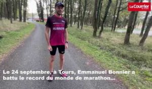 VIDÉO. L'Angevin Emmanuel Bonnier nouveau recordman du monde de marathon... en costume trois-pièces