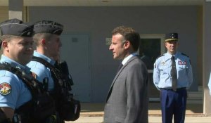 Nouvelles brigades de gendarmerie : Emmanuel Macon arrive à Damazan, dans le Lot-et-Garonne