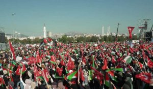 Turquie : grand rassemblement en soutien aux Palestiniens à Istanbul