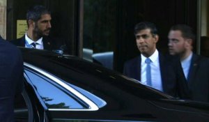 Rishi Sunak quitte son hôtel avant sa rencontre avec le président israélien