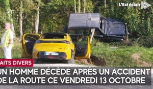 Un mort après une collision entre 2 véhicules à Vendeuvre-sur-Barse