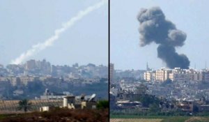 Échange de frappes israéliennes et de roquettes du Hamas à Gaza