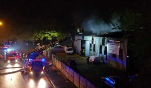Incendie dans un entrepôt à Liévin