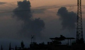 De la fumée s'élève sur le nord de la bande de Gaza après des frappes