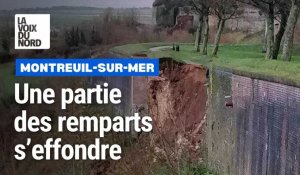 Montreuil : un pan des remparts de la ville fortifiée s'effondre