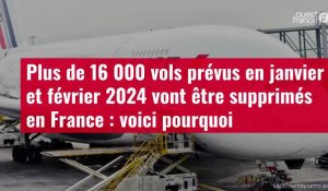 VIDÉO.Plus de 16 000 vols prévus en janvier et février 2024 vont être supprimés en France 