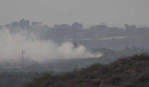 Des nuages de fumée s'élèvent au-dessus du nord de la bande de Gaza