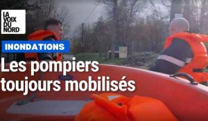 Inondations : à bord d'un canot de sauvetage avec les pompiers du Pas-de-Calais