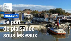 Port plaisance d’Halluin sous les eaux