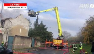 VIDÉO. Au Mans, 22 pompiers mobilisés pour l'incendie d'une maison individuelle