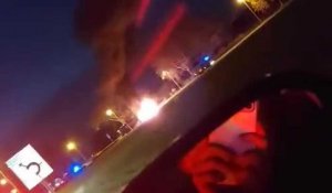Incendie d'un camion-citerne à Saint-Jacques-sur-Darnétal