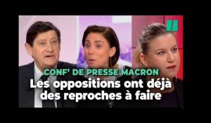 Sans attendre le fond, l’opposition a déjà deux griefs sur la conf’ de presse de Macron