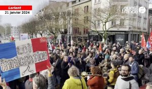 VIDÉO. Des centaines de manifestants contre la loi immigration à Lorient