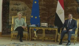 Guerre Israël-Hamas : Ursula Von der Leyen rencontre le président Sissi en Egypte