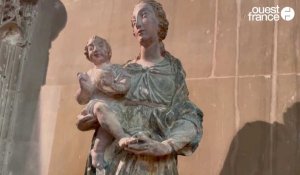 VIDEO. Les couleurs " flashy" ont été nettoyées : la Vierge du XVIe siècle de retour à l'église Saint-Pierre à Caen