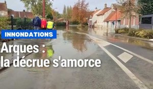 Arques : la décrue s'amorce, l'eau encore présente dans certaines rues