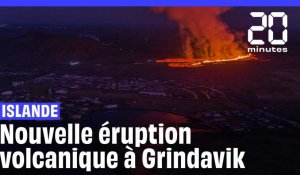Islande : Nouvelle éruption d'un volcan à Grindavik #shorts